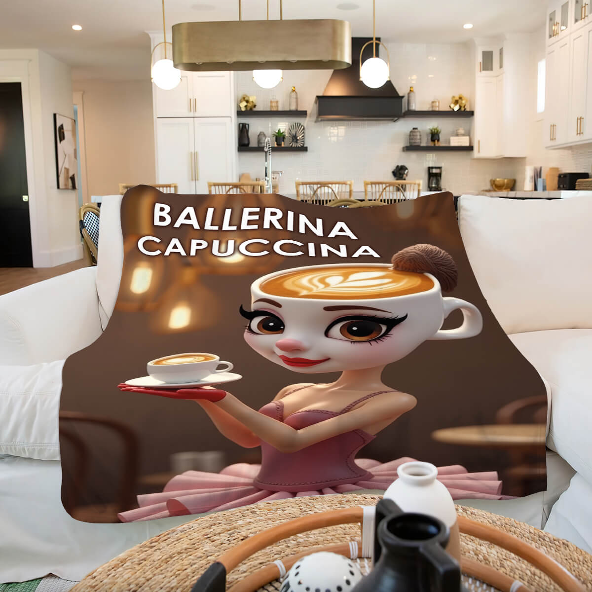 Мем-плед Ballerina Capuccina, другий ракурс