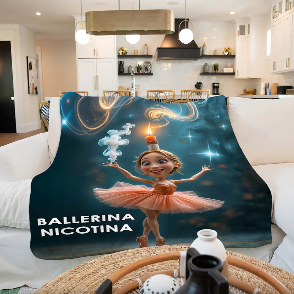Ballerina nicotina Балеріна нікотіна суперм’який плед Italian Brainrot італійські тварини [L713]
