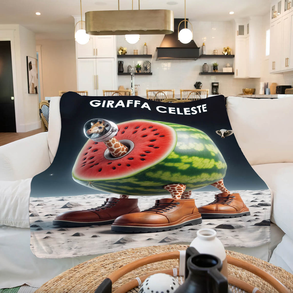 Giraffa celeste Джірафа челесте суперм’який плед італійські тварини [L717]