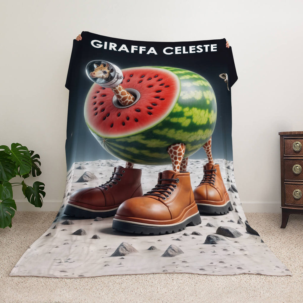 Giraffa celeste Джірафа челесте суперм’який плед італійські тварини [L717]