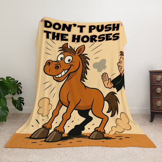 Велсофт коцик Don't Push the Horses із веселим конем
