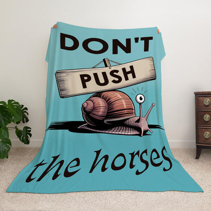 Велсофт коцик Don't Push the Horses із слимаком і табличкою
