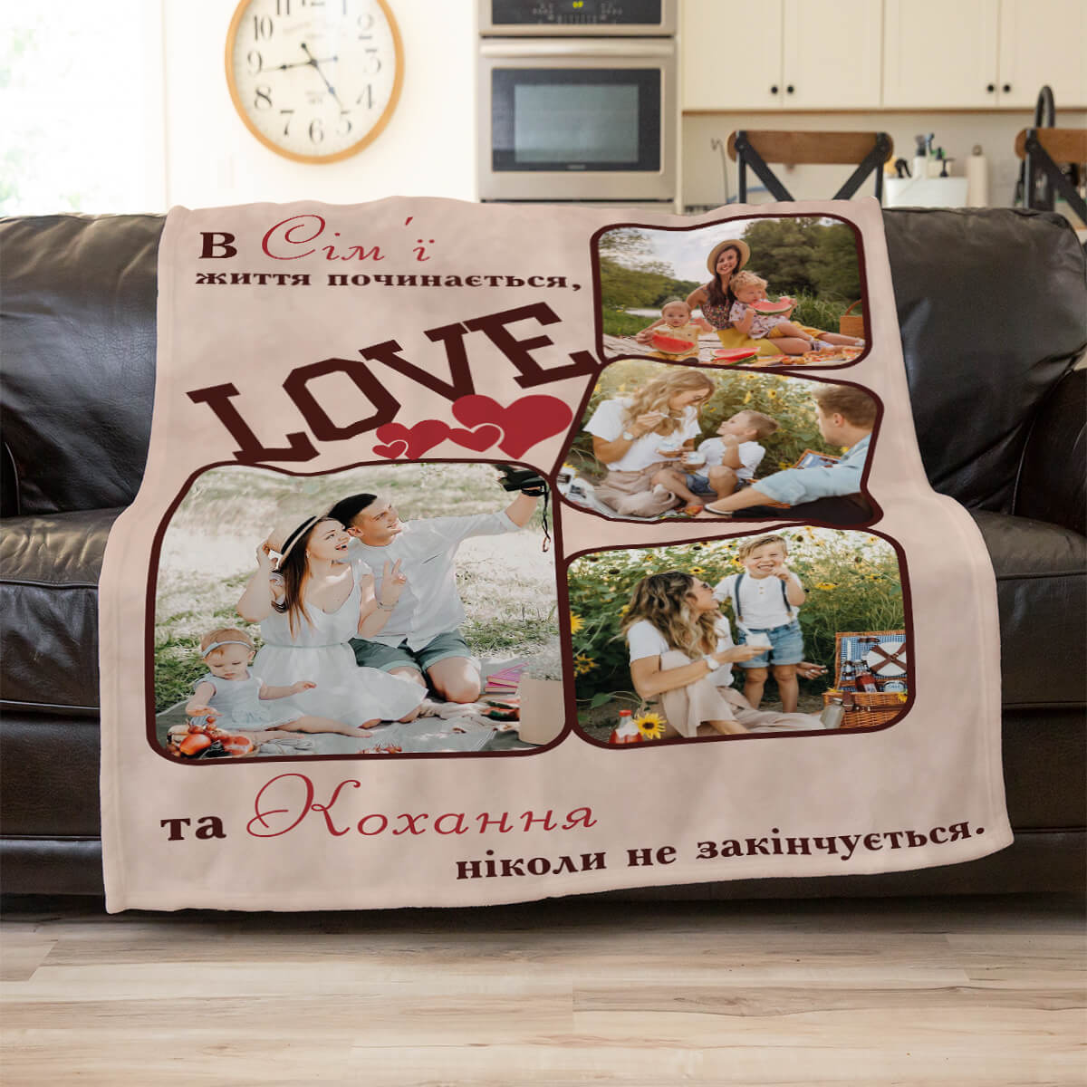 Плюшевий сімейний фотоколаж, другий ракурс