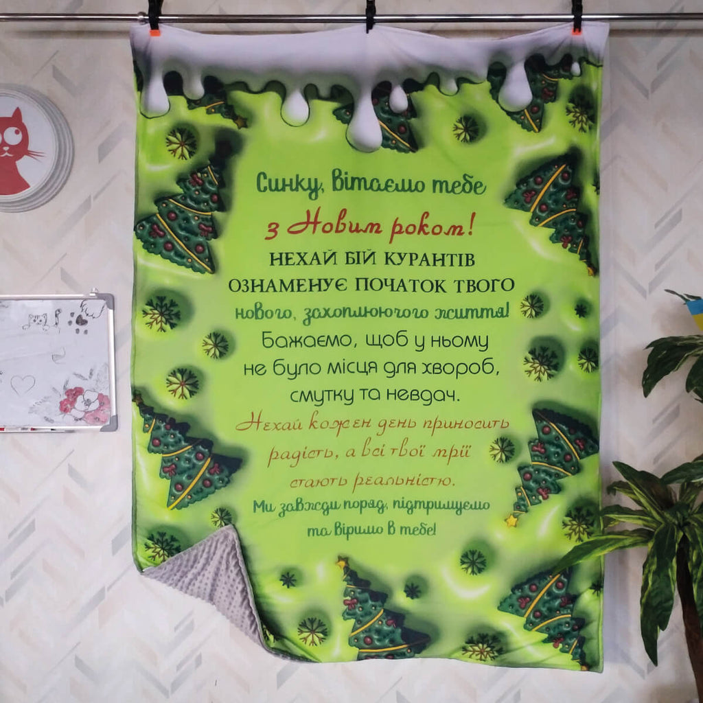 Новорічний плед для сина, в наявності [1111111/6]