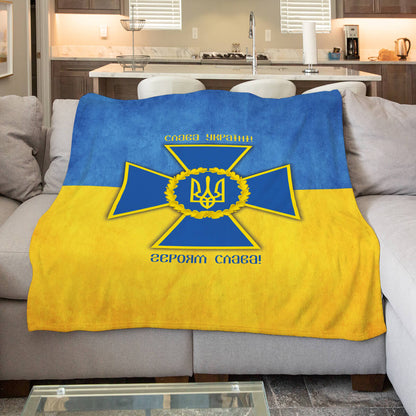 Патріотичний плед у кольорах прапора, плюш Мінкі