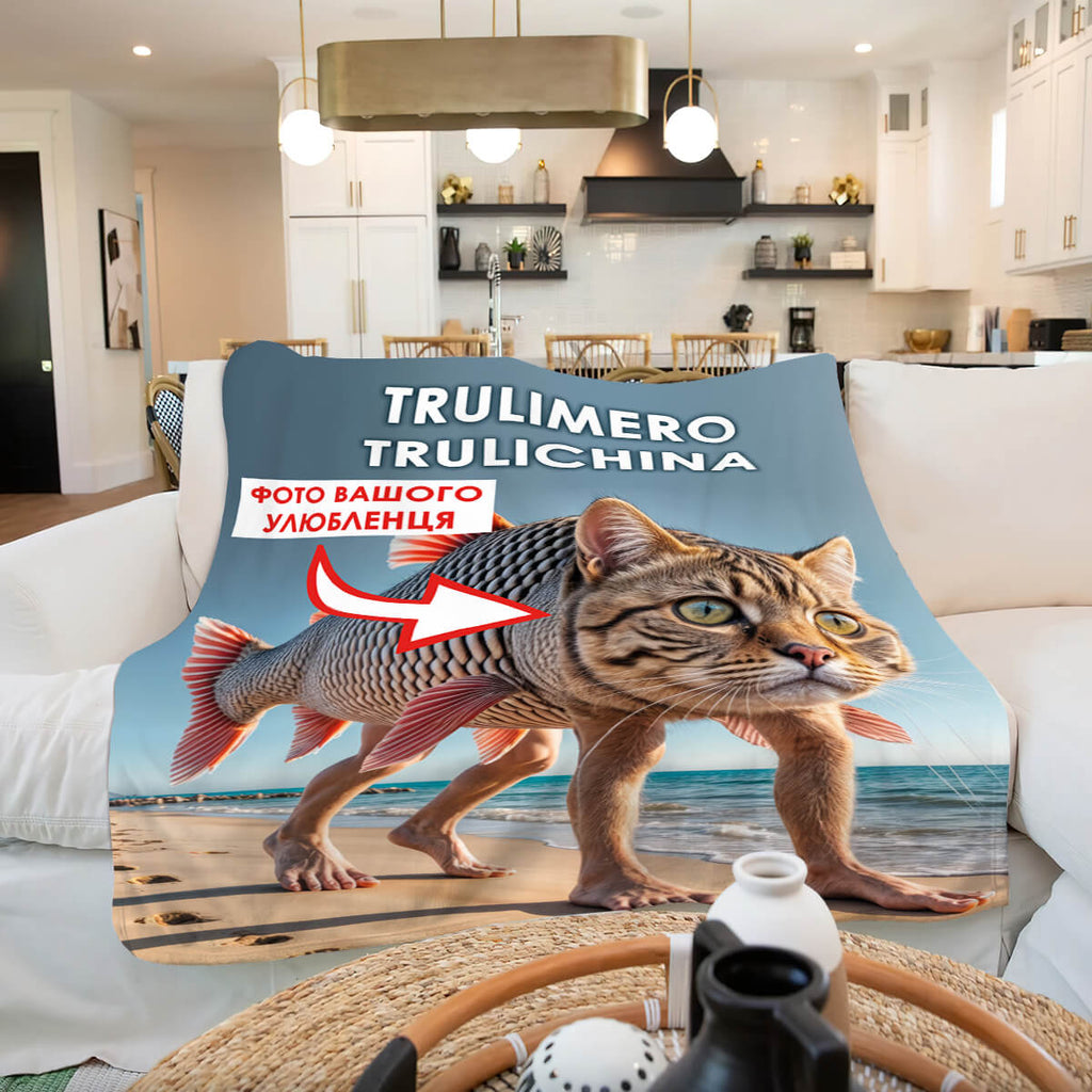 Trulimero trulichina Трулімеро трулічіна фото вашого улюбленця суперм’який плед італійські тварини [L725]