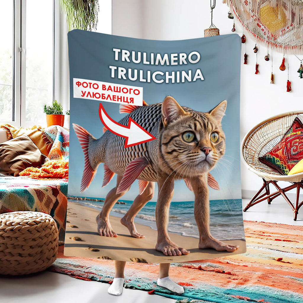Trulimero trulichina Трулімеро трулічіна фото вашого улюбленця суперм’який плед італійські тварини [L725]