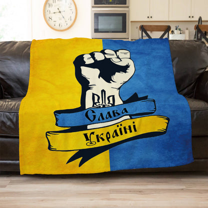Патріотичний плюшевий плед, два розміри